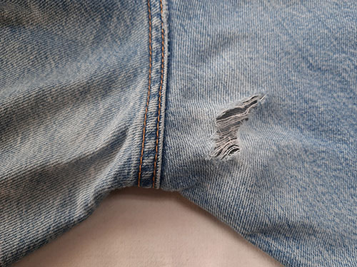 Muster: Absteppen bei Jeansstoff
